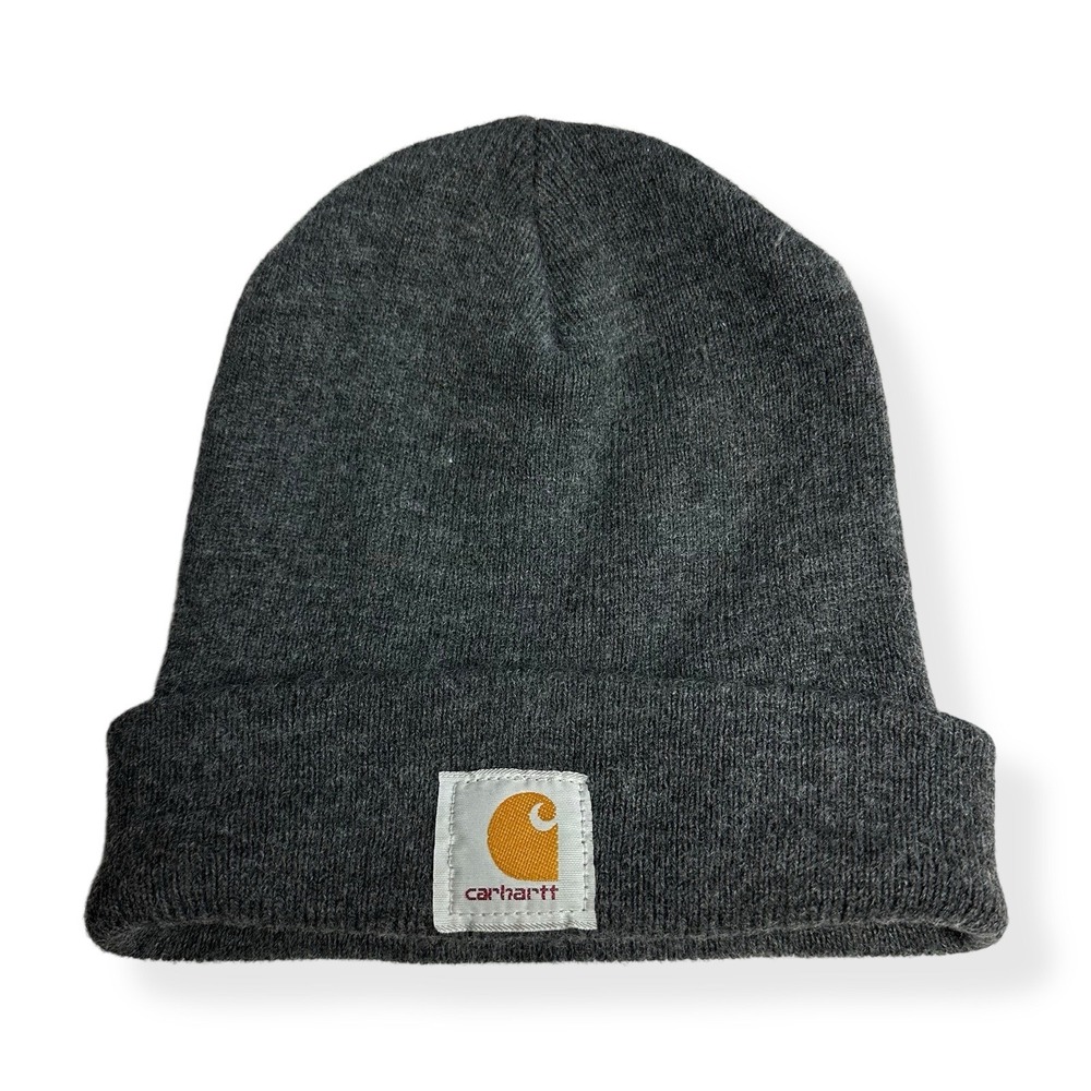 Carhartt Adult One Size Knit Cuffed Beanie Winter Hat Gray Heather